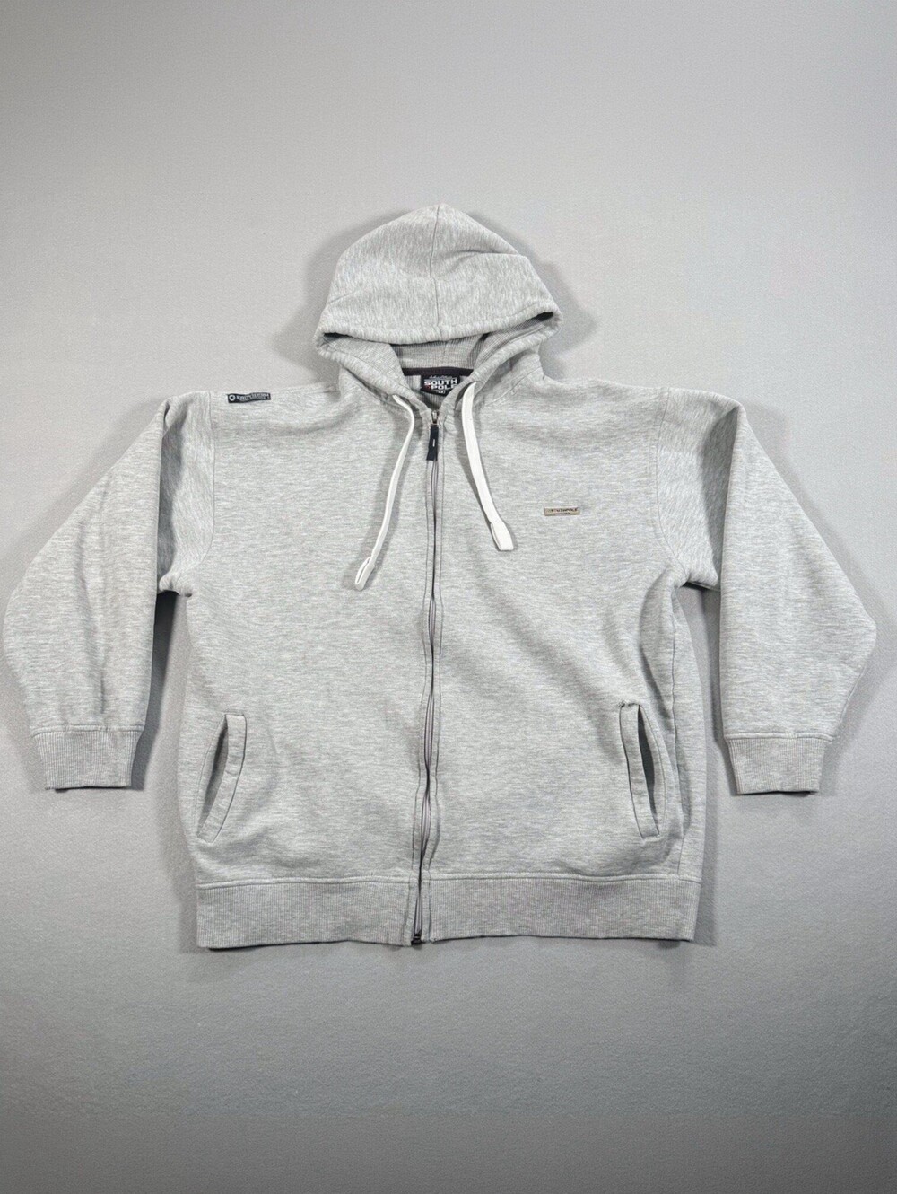 Southpole Gray Full Zip Hoodie Y2K Hip Hop Streetwear M